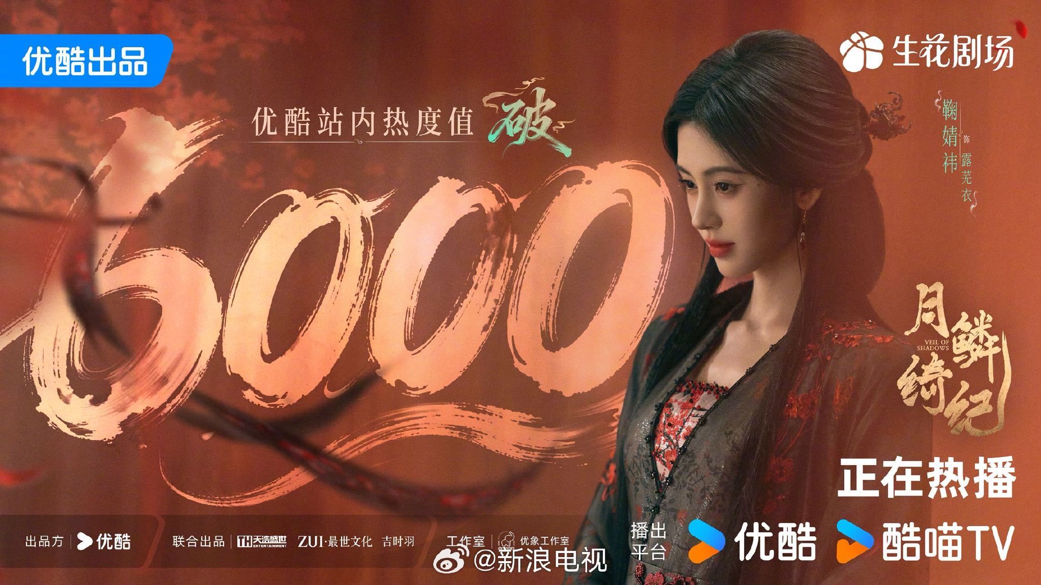 《月鳞绮纪》优酷热度破6000，鞠婧祎曾舜晞等主演共探古纪迷踪