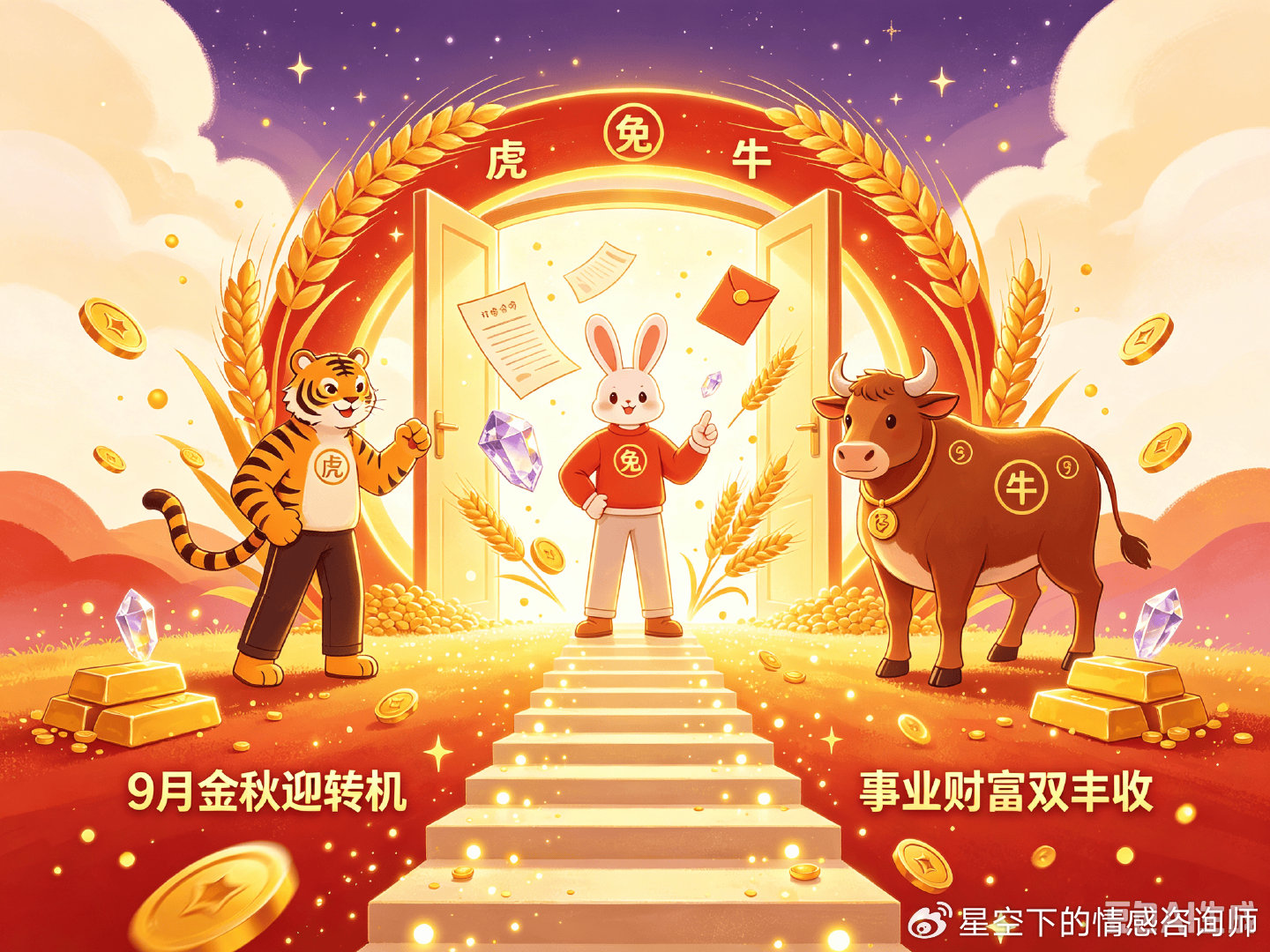 9月摸鱼都能捡钱？虎兔牛这几个生肖的朋友，近期怕是要偷着乐了