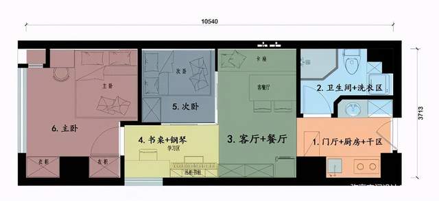 爆改35㎡小家一居变两室两厅书桌琴房干湿分离俱全真牛