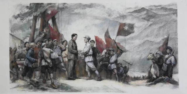 1921年历史事件绘画,1921到2021的历史事件 青年学子用绘画作品讲述百年党史