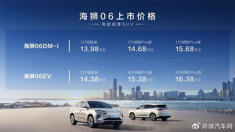 高能超享SUV，比亚迪海狮06杭州区域上市 售价13.98万-16.38万