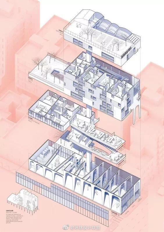 建筑分层分析图参考