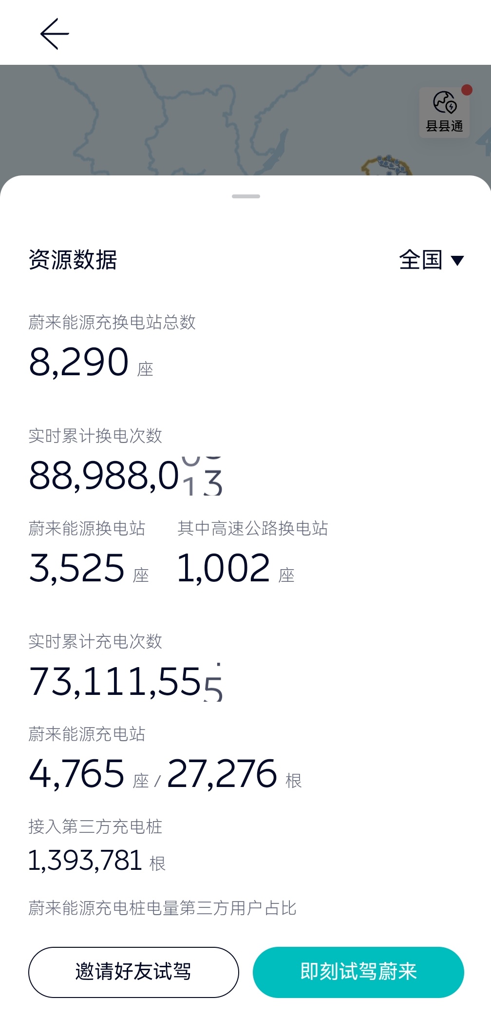 理想充电站达3438座，蔚来充电站4765座换电站3525座