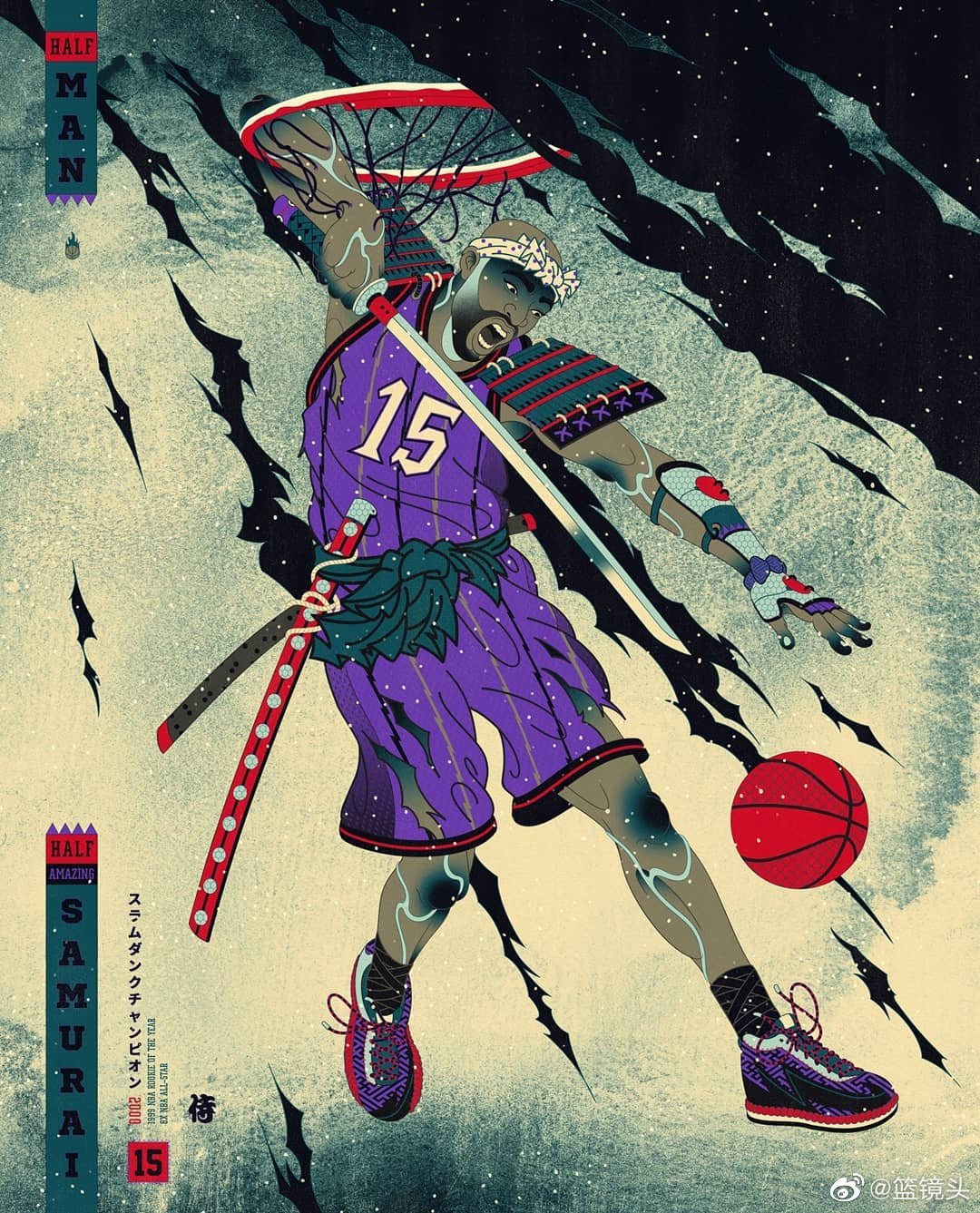 日本插画家眼中的nba(退役球星部分) 现役球星专辑