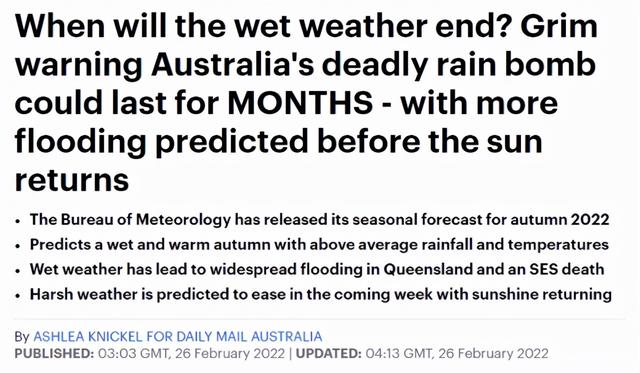 澳洲多地遭恐怖洪水暴袭，全城被淹，专家：雨还要下数月