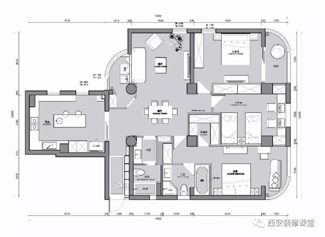 两孩三代人，165m²只有三室，要美式的颜值，还要更多收纳
