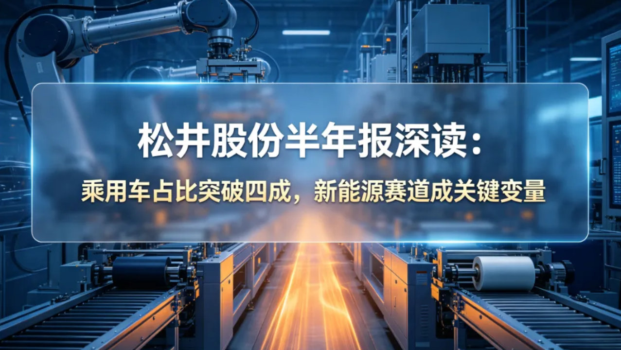 松井股份半年报深读：乘用车占比突破四成，新能源赛道成关键变量