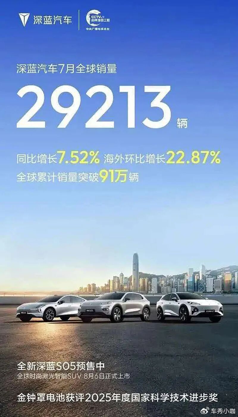 环比回落，出口托底难掩国内压力，深蓝7月销量下降？