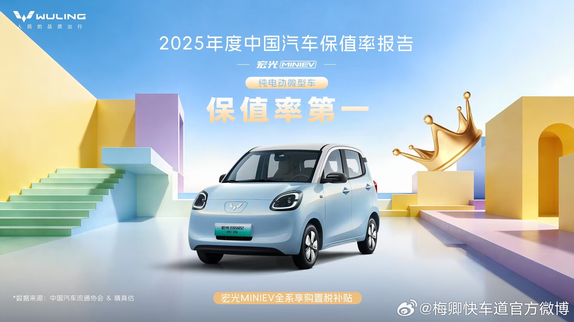 保值率五连冠，代步车真标杆！宏光MINIEV 2025再获纯电微型车保值率榜首