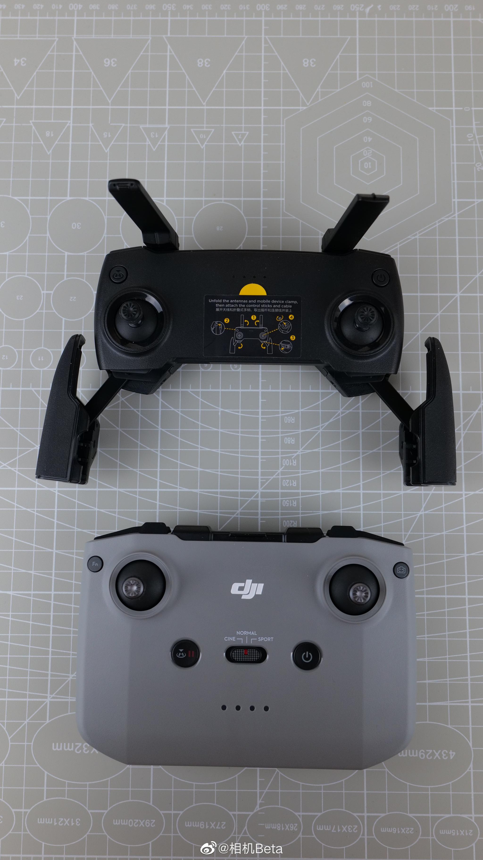 大疆dji mini2真机上手图 vs mavic mini .与一代比外观变化不大