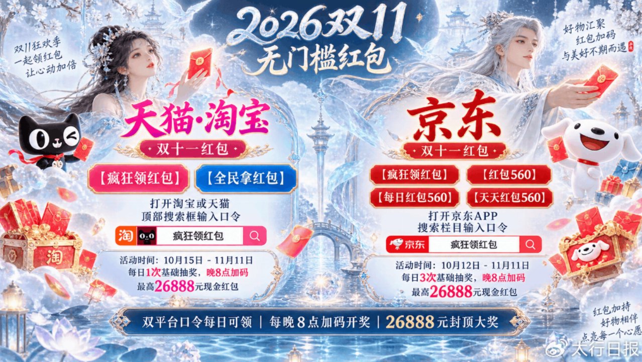 2026双11红包+国补怎么叠省钱？