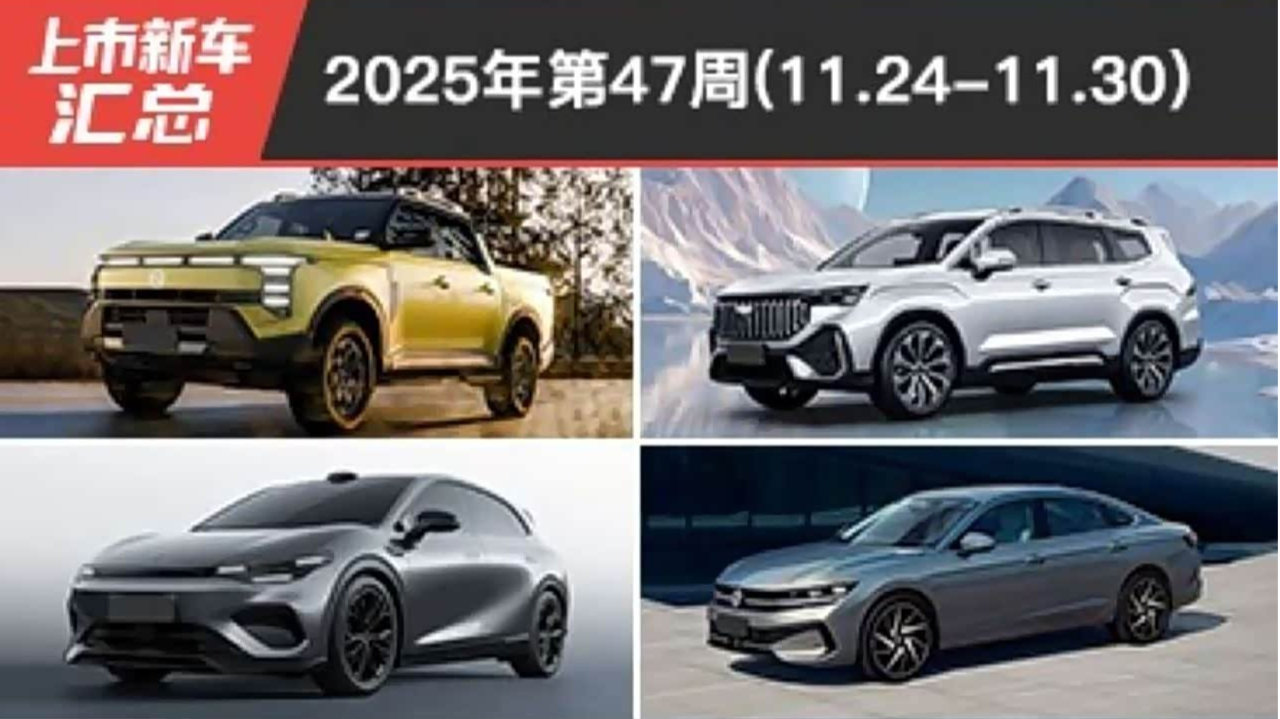 2025年第47周（11.24-11.30）上市新车汇总