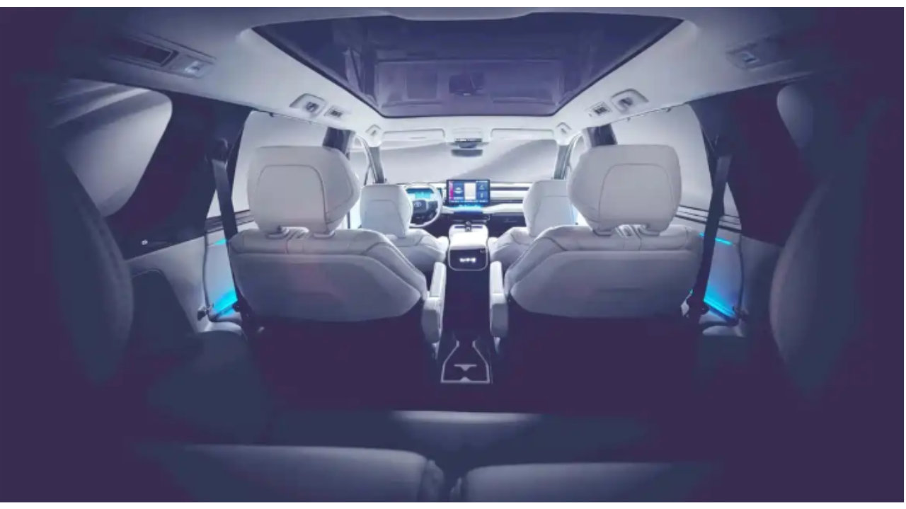 汉兰达纯电版确认！大六座内饰曝光，中控保留物理按键是最大亮点