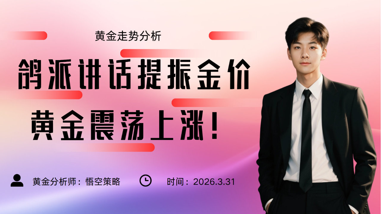 鲍威尔鸽派讲话提振金价，黄金继续震荡上涨！