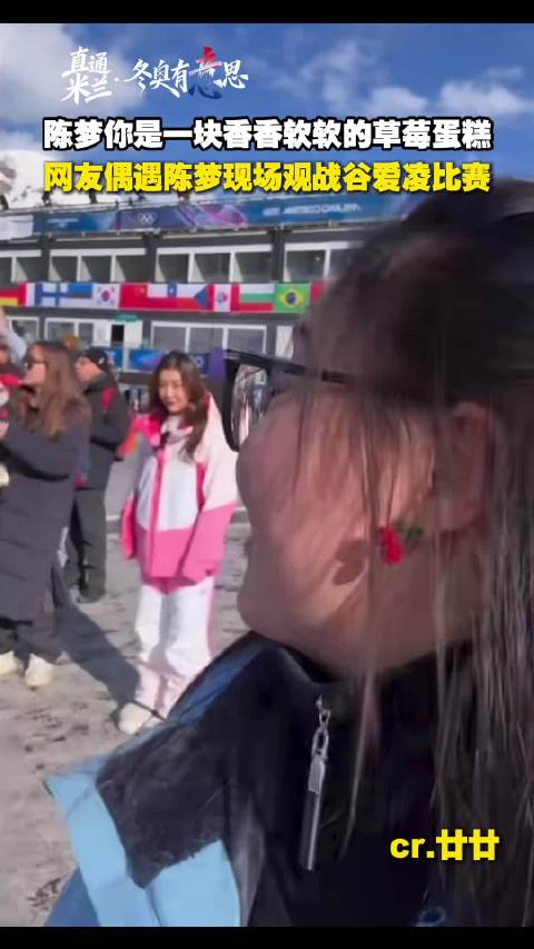 陈梦你是一块香香软软的草莓蛋糕 网友偶遇陈梦现场观战谷爱凌比赛