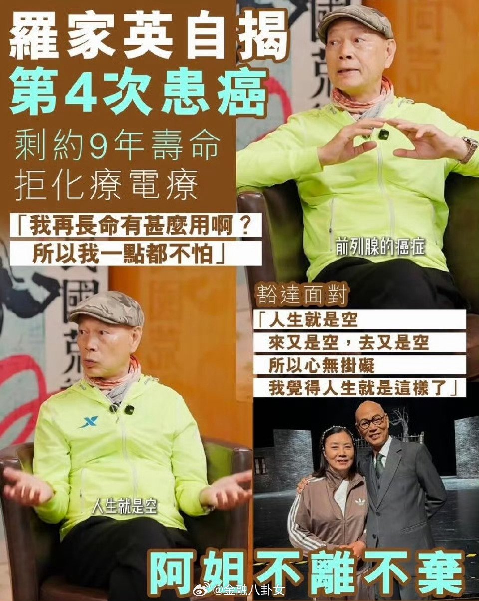 罗家英自曝注射女性荷尔蒙，与汪明荃AA制相处