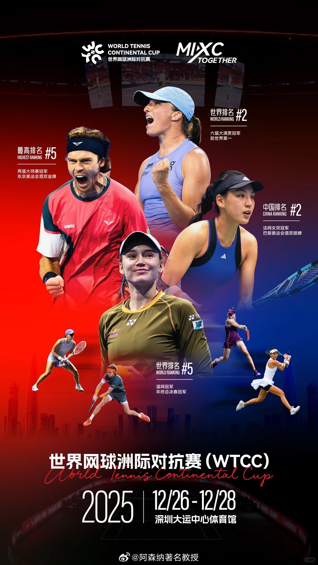 斯瓦泰克、王欣瑜等名将出战WTCC深圳站