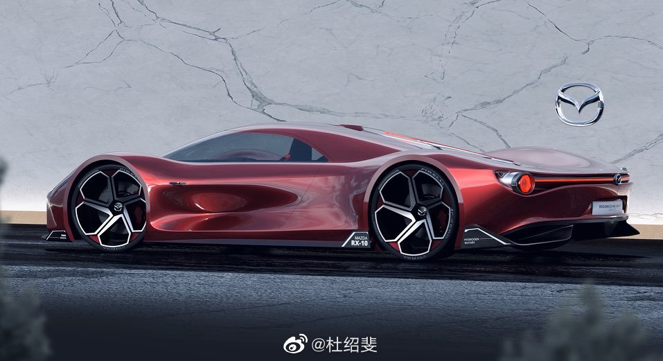 马自达推出新型氢动力超级跑车概念车RX-10 Vision Longtail，配备2