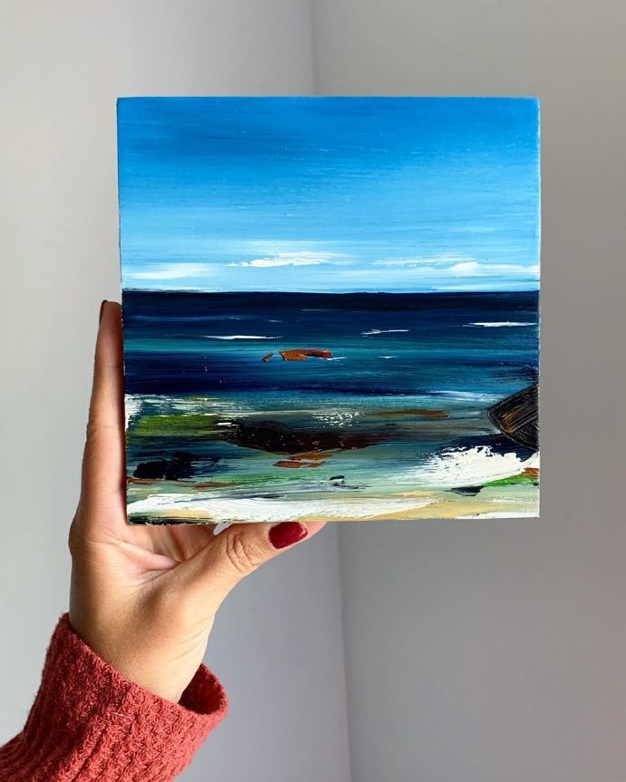油画中的蓝天与大海by rachael cassiani_高清图集_新浪网