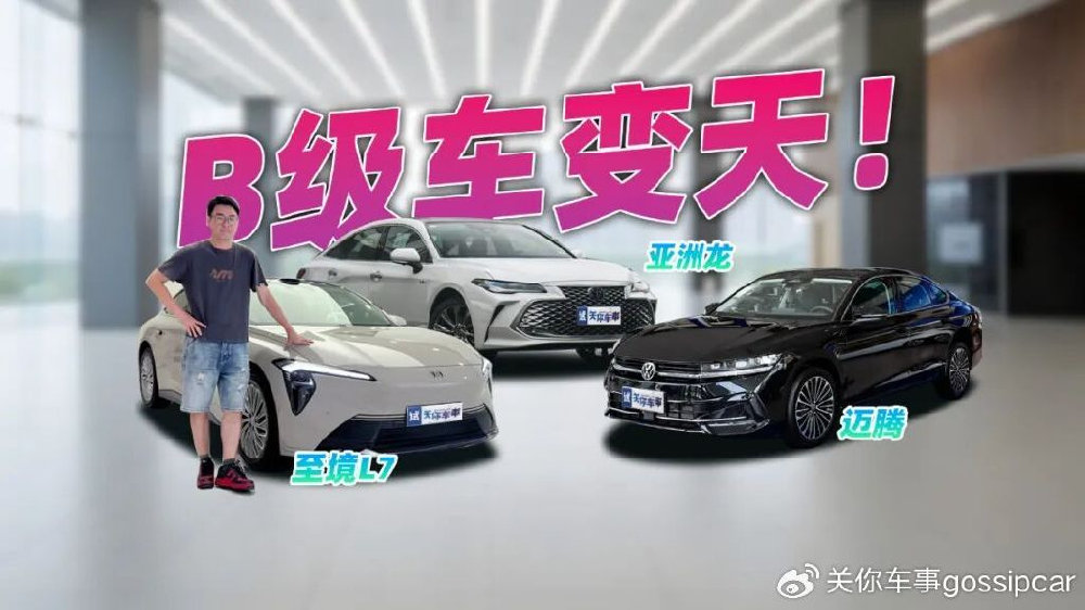 B级车市场变天了？至境L7/迈腾/亚洲龙新老B级车对决