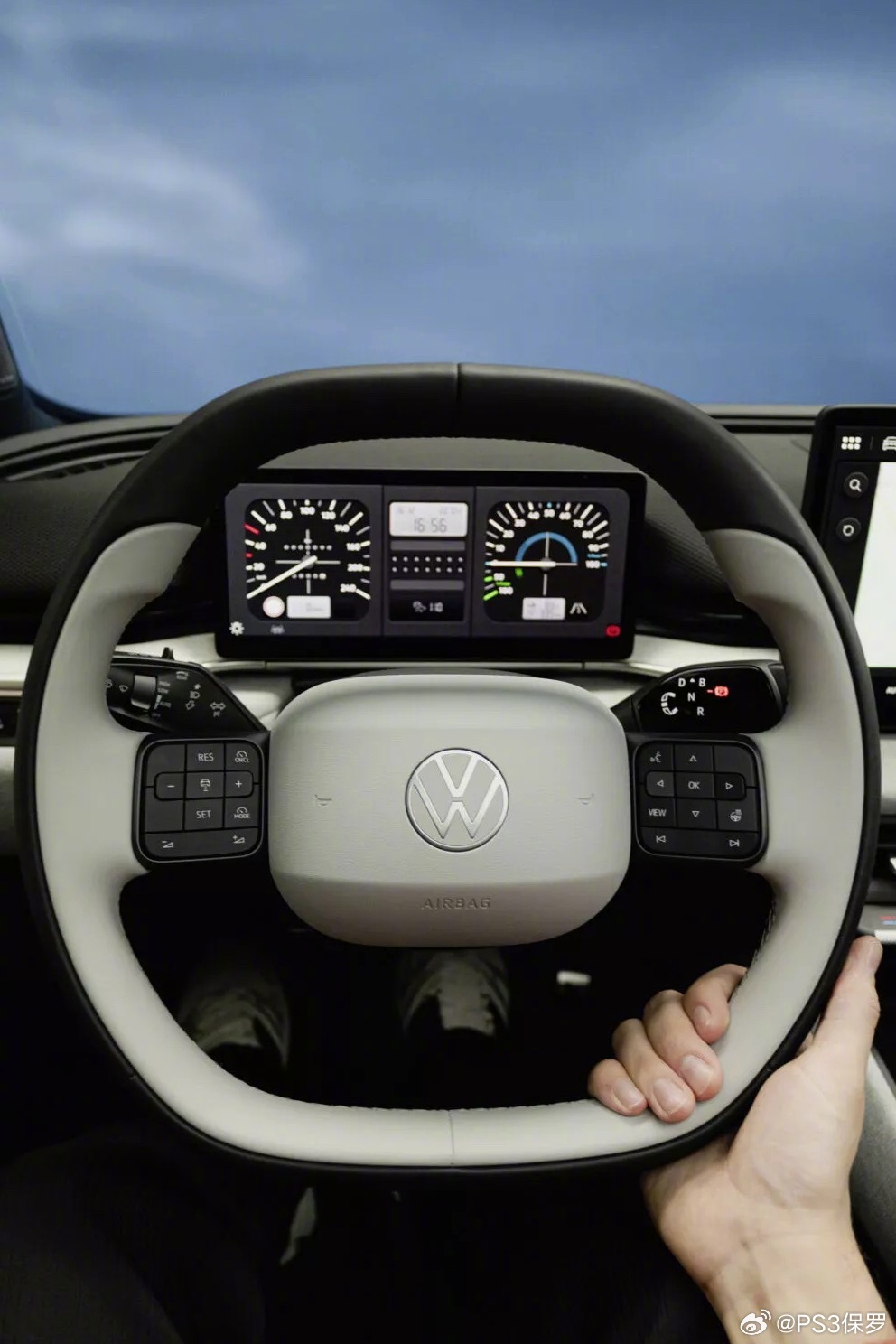 大众纯电ID.Polo内饰曝光，物理按键回归配复古界面