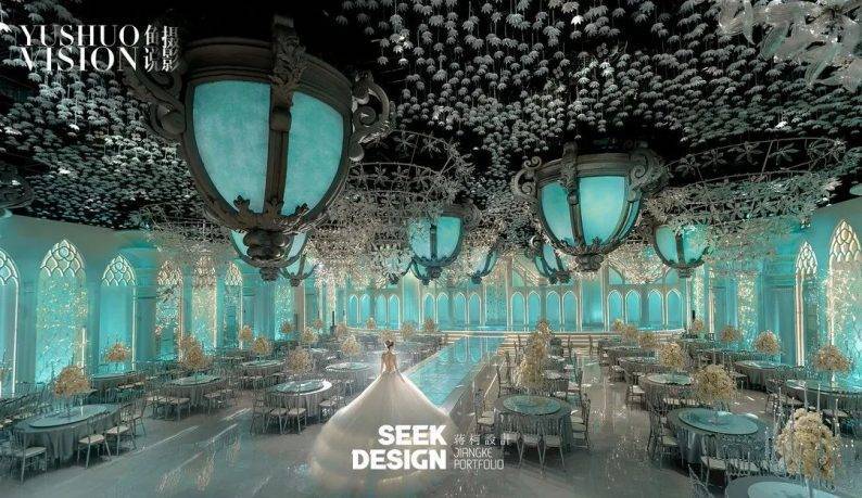 婚礼堂发布：蒋柯设计！欧式古典宫殿风宴会厅【铂晶典雅】
