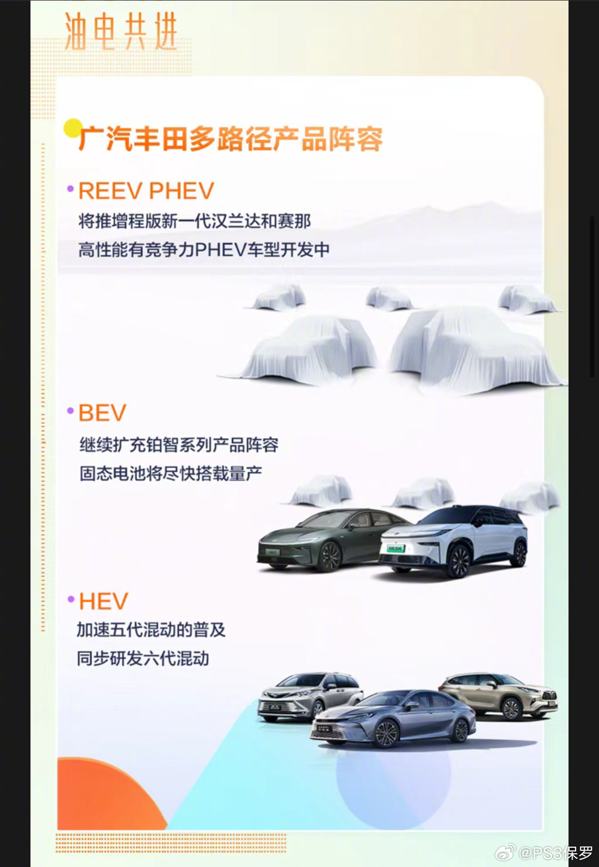 广丰宣布将推出增程版汉兰达和赛那，座舱与华为和小米合作