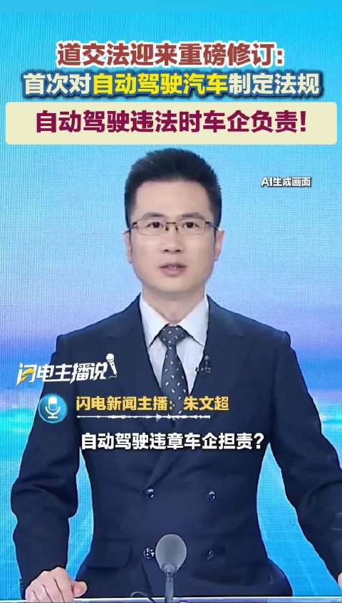道交法迎来重磅修订 自动驾驶违章车企担责