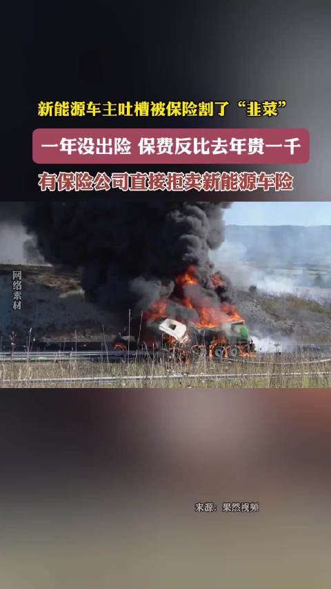 新能源车主吐槽被保险割了“韭菜” 保险 新能源汽车
