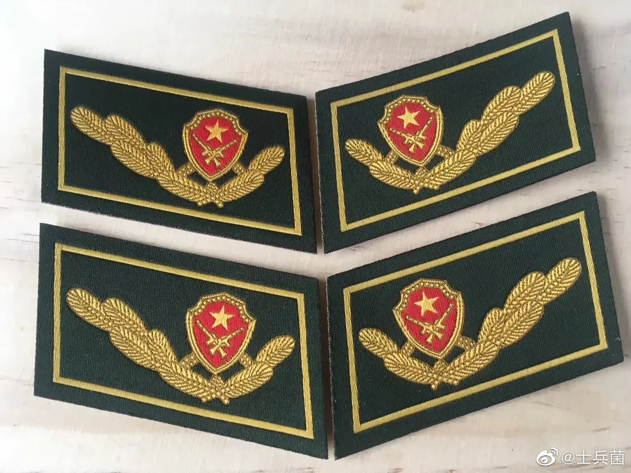 其实原先武作训服上的布领花也挺好看的