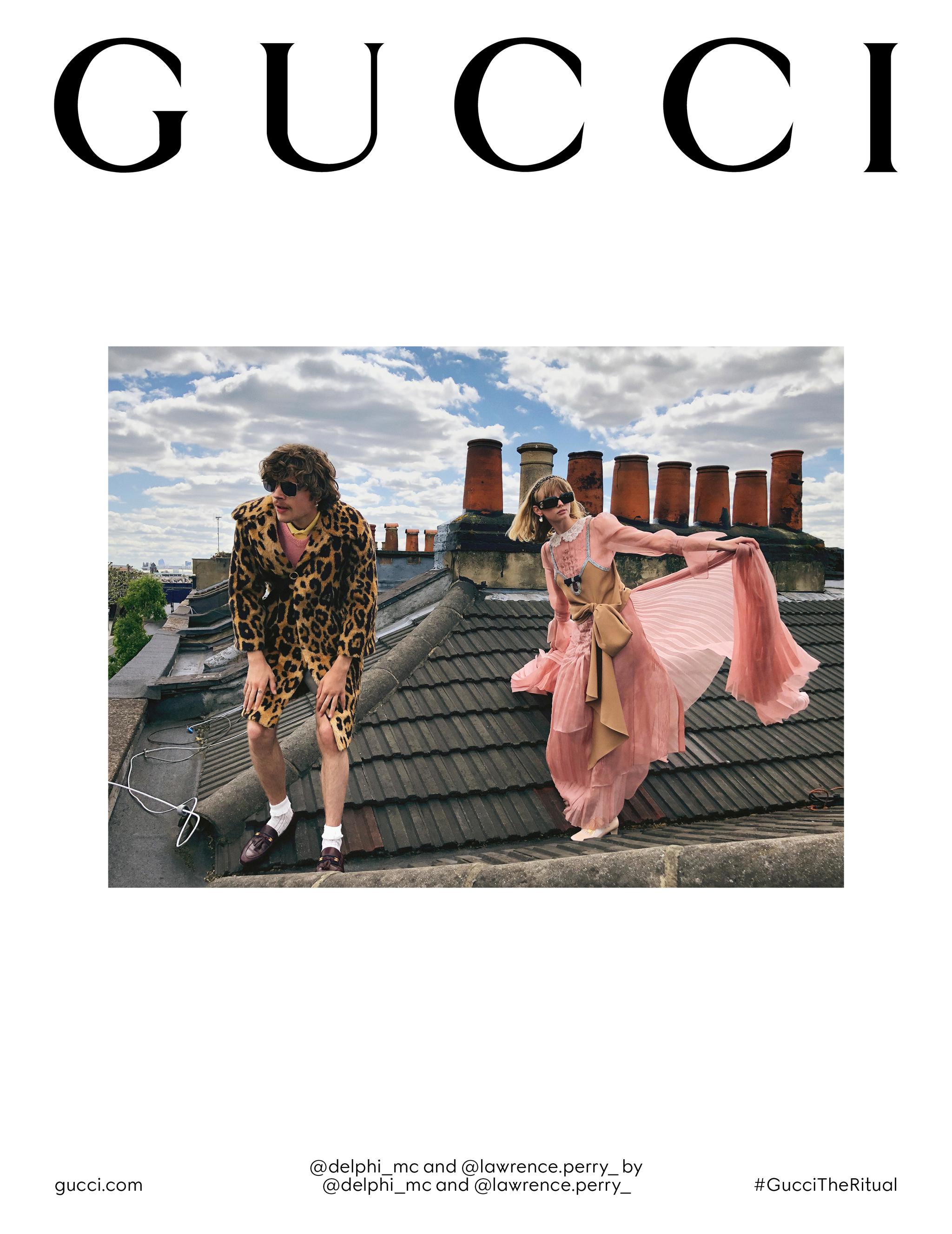 Gucci发布2020秋冬广告形象大片预告 画面中亮相的模特