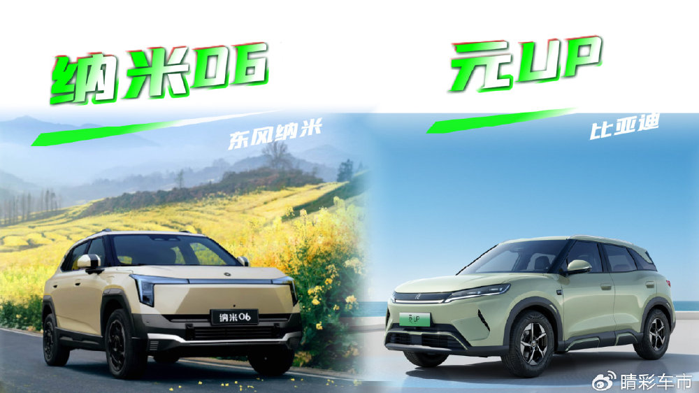 一键解决选择困难症，东风纳米06 还是比亚迪元UP？