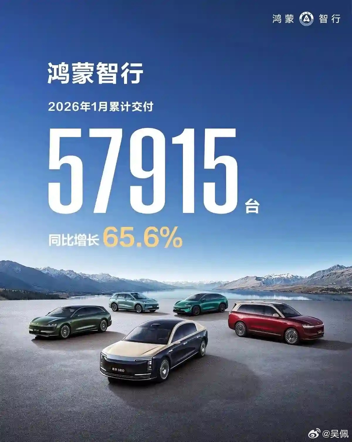 1月车企销量公布,鸿蒙智行5.8万居首,小米3.9万