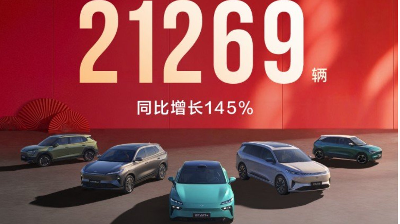 奕派科技“开门红”！1月销售21269辆，同比增长145%