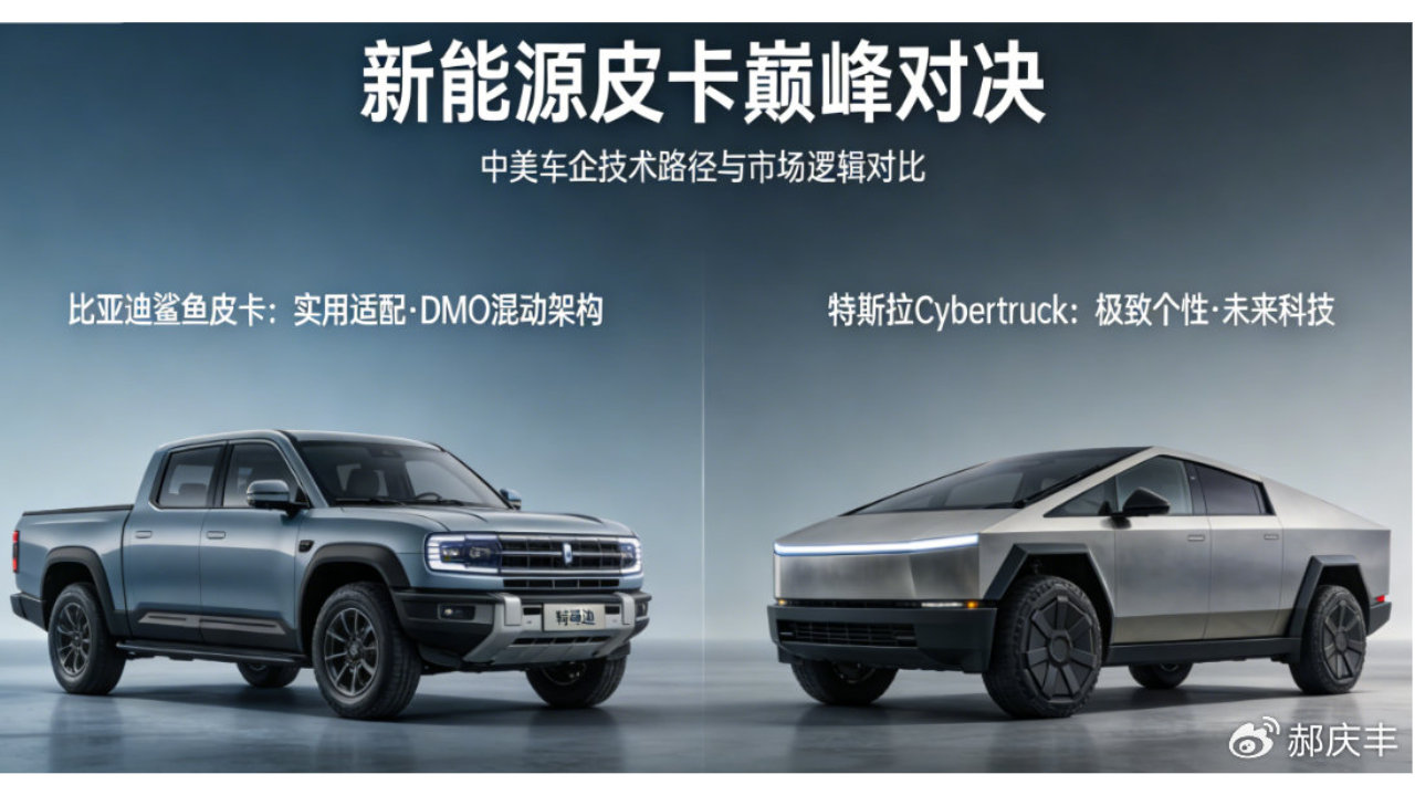 鲨战赛博：比亚迪与特斯拉 皮卡赛道两极对决
