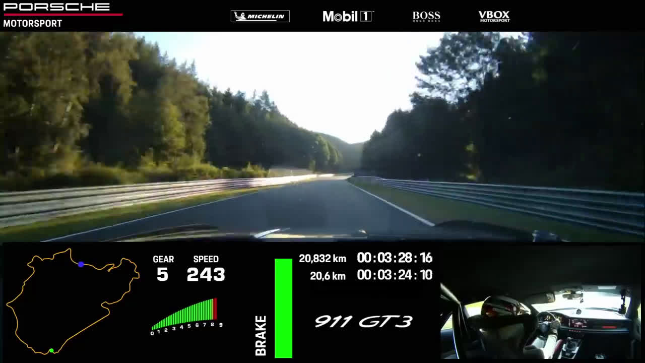 全新保时捷911 GT3在Nordschleife刷圈