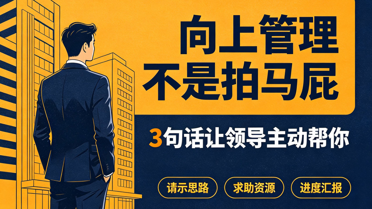 别再教新人埋头苦干!向上管理不是拍马屁,3 句话让领导主动帮你 别再教新人埋头苦干!向上管理不是拍马屁,3 句话让领导主动帮你
