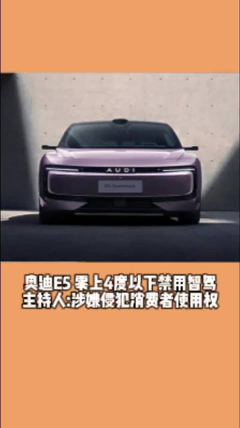 奥迪E5 零上4度以下禁用智驾 主持人：涉嫌侵犯消费者使用权