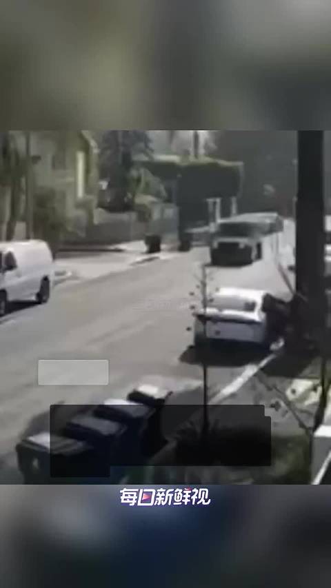 美国女子驾车撞退入室窃贼后对方逃逸