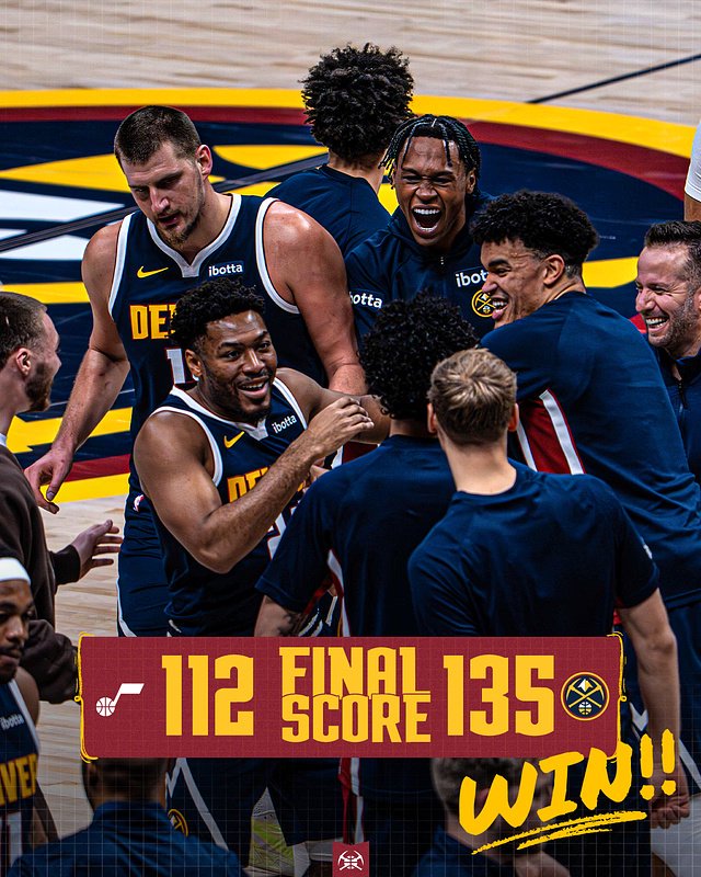 掘金24记三分平纪录狂胜爵士，约基奇三双的统治力背后，球队为何能保持赛季0连败？