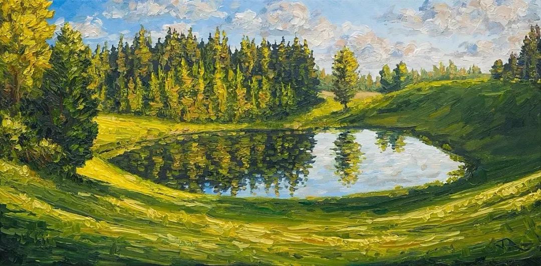 唯美壮丽的印象派油画风景，美极了
