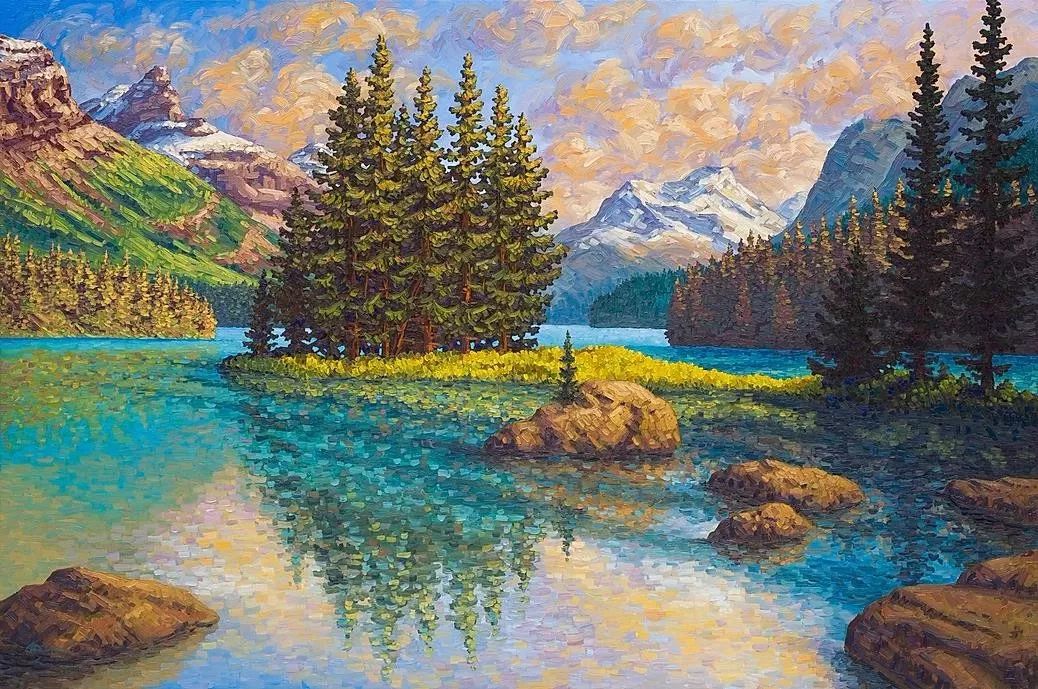 唯美壮丽的印象派油画风景，美极了