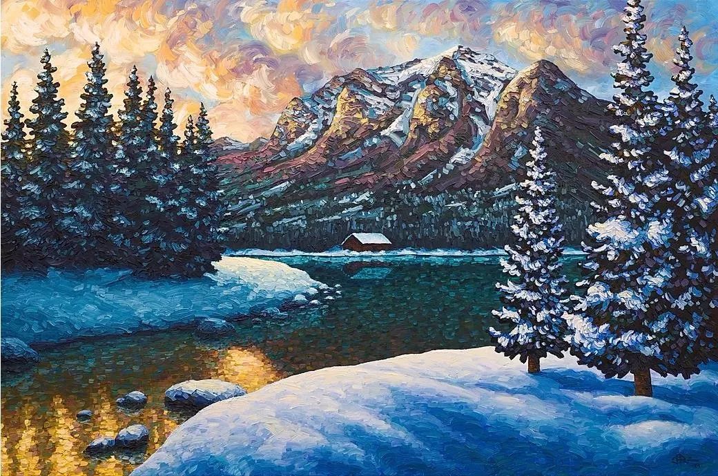 唯美壮丽的印象派油画风景，美极了