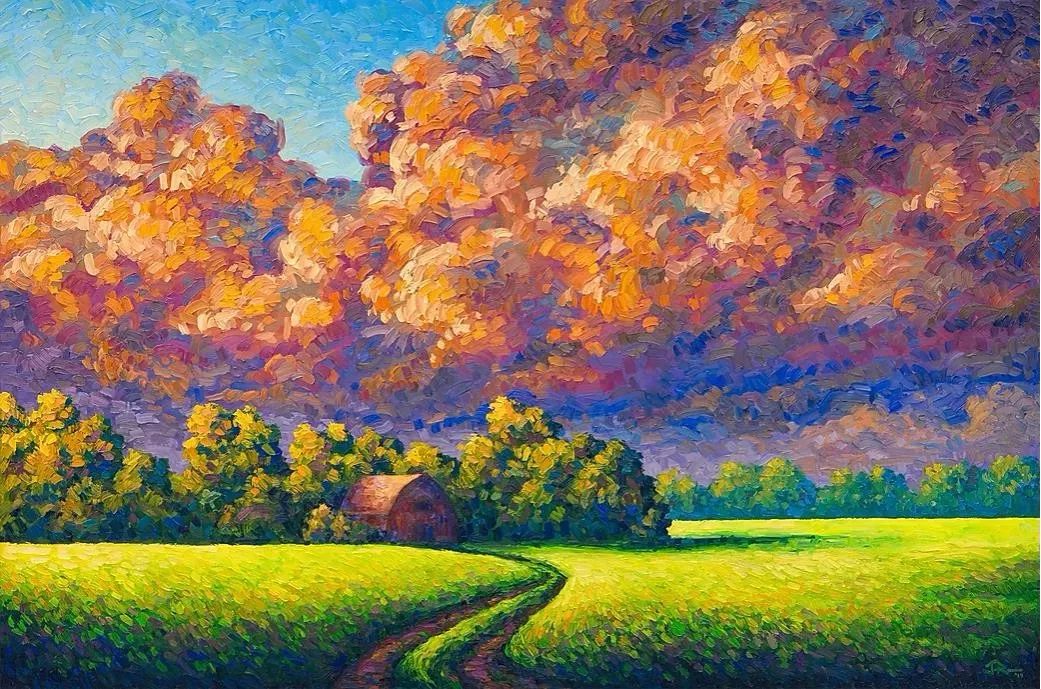 唯美壮丽的印象派油画风景，美极了