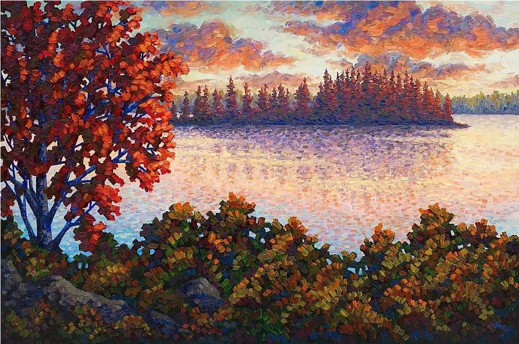 唯美壮丽的印象派油画风景，美极了