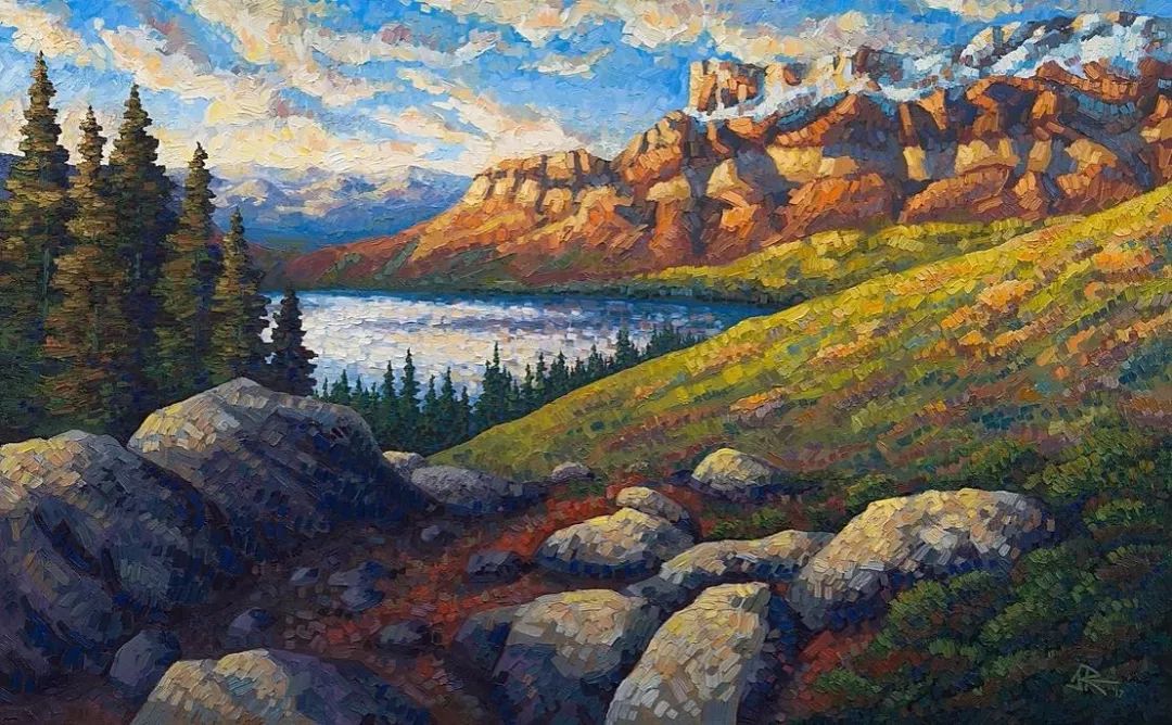 唯美壮丽的印象派油画风景，美极了