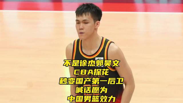 CBA探花秒变国产第一后卫！喊话愿为中国男篮效力，不是徐杰郭昊文