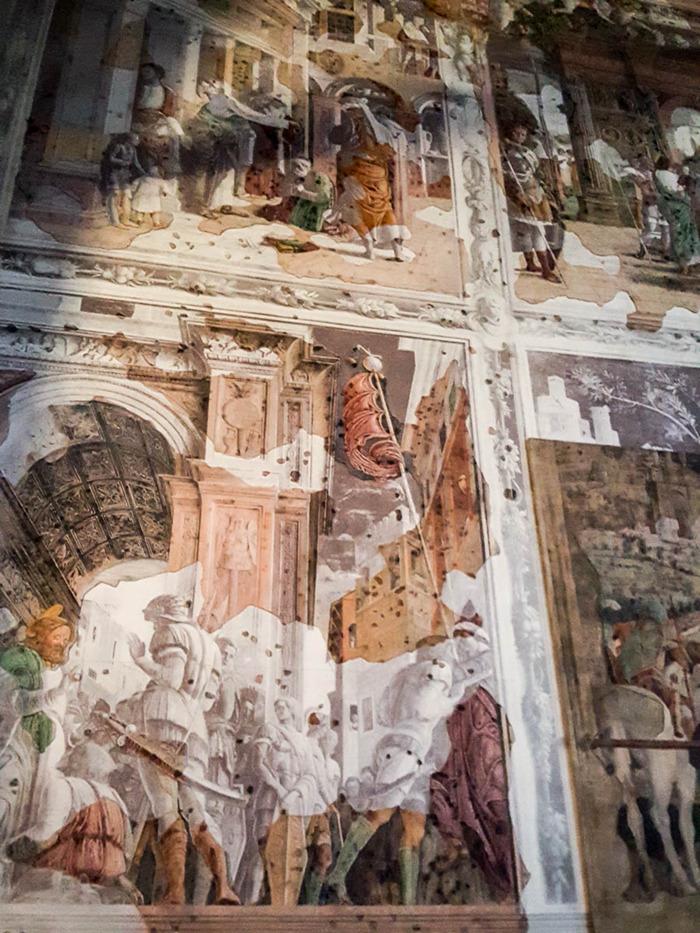 隐修教堂,曼特尼亚残存壁画 08 rossi thomson根据黑白老照片重新