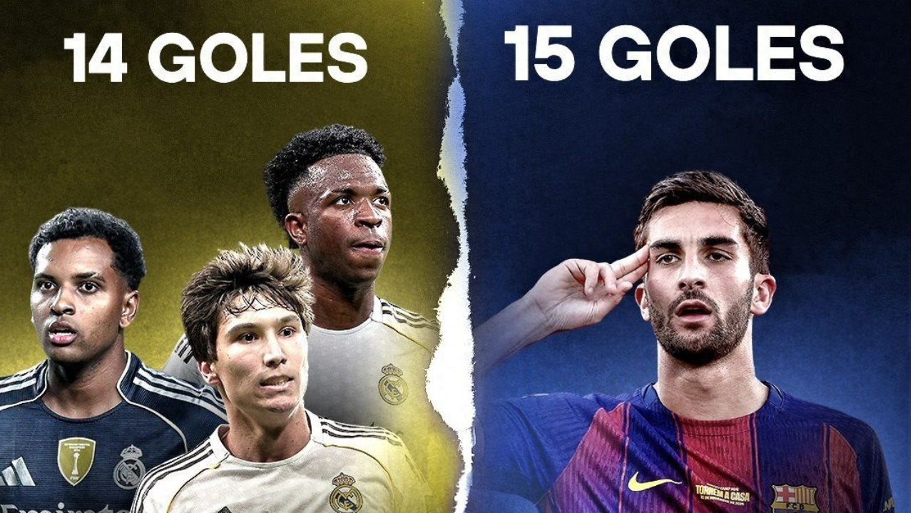 对比带来的伤害！本赛季费兰进球数＞维尼修斯+罗德里戈+贡萨洛