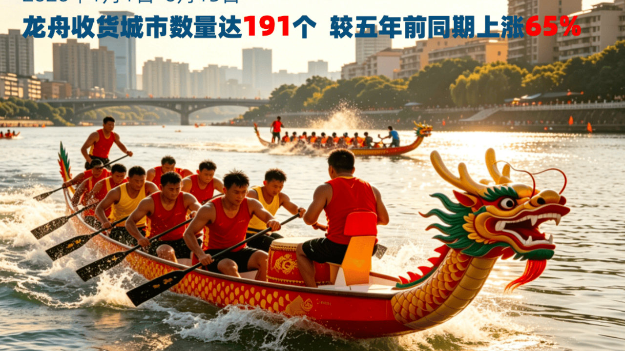 端午经济货运数观：龙舟收货城市数量较五年前上涨65%